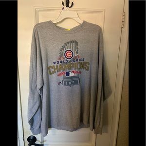 Majestic MLB Chicago Cubs 2016 World Series Champions Long Sleeve Shirt